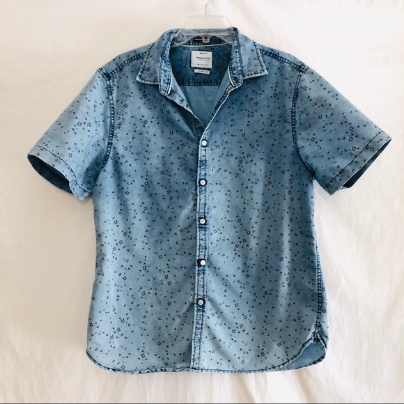 Denim & Flower Other - Denim and Flower Printed Button Down XL Slimfit